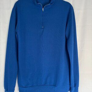 Mens lighweight pullover S Royal Blue Casual 1/4 Zip  - 0319